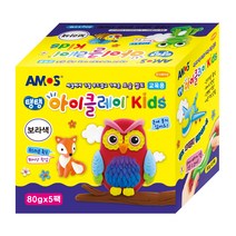 아모스 아이클레이 KIDS 5p, 보라, 80g