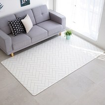 삼바텍 PVC 양면 사각 놀이방매트, 헤링본 화이트