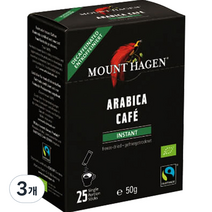 마운트하겐 유기농 디카페인 스틱 커피, 2g, 25개입, 3개
