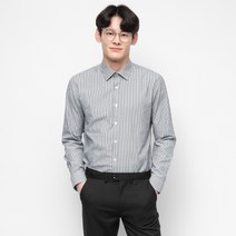 캐럿 남성용 슬림핏 레귤러 카라 체크 셔츠