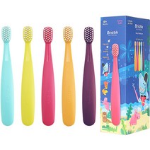 브리스틱 에르고 유아칫솔 세트, 민트,라임,그레이프,망고,라즈베리, 5개입, 1세트