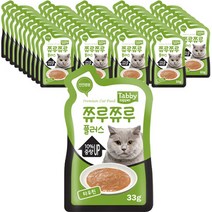 [츄루츄루] 테비 쮸루쮸루플러스 고양이간식 33g, 헤어볼, 48개