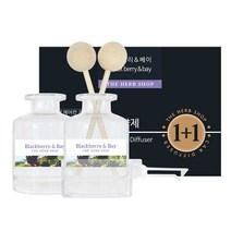 더허브샵 차량용 송풍구 디퓨저 40ml + 40ml, 1세트, 블랙베리 앤 베이