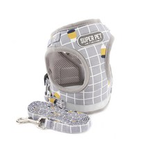 도그아이 네모 반사광 하네스 세트, 그레이