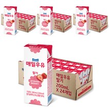 매일유업 멸균우유 딸기, 200ml, 96개