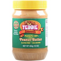 테디 땅콩버터 100% 스무스, 454g, 1개