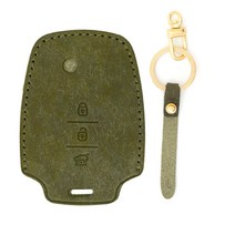 차모아 가죽 스마트키케이스 티볼리 전차종 G4렉스턴, 올리브+18K사틴, MW102