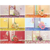 프롬앤투 자수꽃 용돈봉투 6종 B1013, 혼합 색상, 1세트