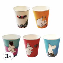 무민 5종 컬러 종이컵 270ml, 50개입, 3개