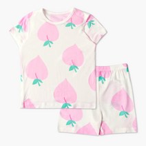 유니프랜드 여아용 화이트피치 쿨 5부내의 상하세트