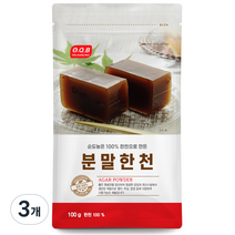 오큐비 분말한천, 100g, 3개