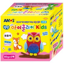 아모스 아이클레이 KIDS 5p, 분홍, 80g