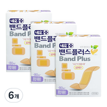 네오메디제약 밴드플러스에이 일본 PVC 혼합 대용량 80p, 6개