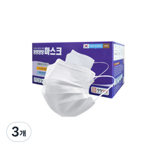 MB필터 일회용 덴탈마스크 성인용 개별포장 화이트, 50매입, 3개