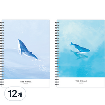 핑크풋 5000 고래 대학노트, 랜덤발송, 12개