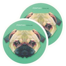 폰티악 스티키패드 2P세트, 3D퍼그, 2개