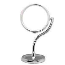 미로라인 S라인 LED 탁상용 양면거울 3배, 실버