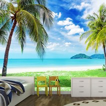 프렌체 와이키키 뮤럴벽지, 혼합 색상