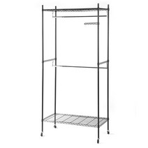 마켓비 ARIMO 이동식 행거 2단 9001930, 블랙