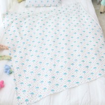 보떼하우스 순면 거즈이불/블랭킷 L, 비오는날(블루)
