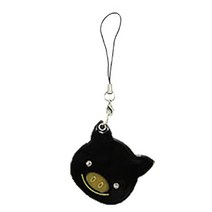 라테스트 장난꾸러기 돼지 스트랩 미니슬라이드거울, 블랙, 1개