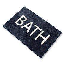 엘키 자가드 베스 극세사 발매트, 네이비