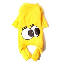 아이쿠 눈치백수 올인원 애견 의류, 옐로우