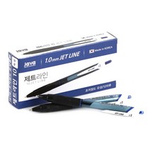 자바펜 제트라인 볼펜 1.0mm, 블루, 12개입