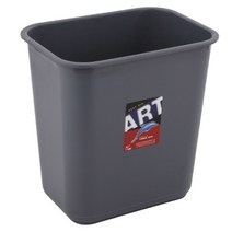 리버그린 사각 15L 오픈 휴지통, 그레이, 1개