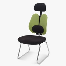 체어포커스 스쿨 듀얼 요추 헤더형 패브릭 의자 CW-FZ, 그린