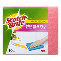 스카치브라이트 천연 펄프 행주 10p, 핑크