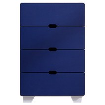 제이디퍼니처 로미 발통형 4단 서랍장, 블루