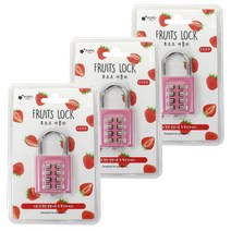 포포팬시 후루츠 8버튼 자물쇠 랜덤 발송, 3개입