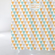 디자인수풀 북유럽 스타일 샤워커튼 + 플라스틱고리 12p sc396, 1세트