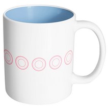 핸드팩토리 서클 패턴 머그컵, 파스텔블루, 1개