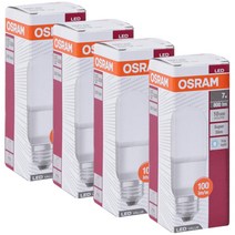 오스람 LED 스틱 삼파장 대체 램프 7W, 주광색, 4개