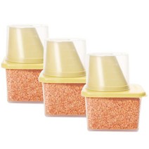 유하우스 다목적 냉장고용기 400ml 옐로우, 3개, 1개