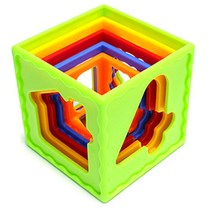 캐스비 튼튼 패턴큐브 쌓기, 혼합 색상, 1세트