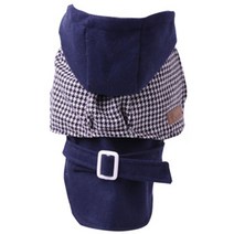 리빙조이 반려동물 탐정패턴 후드, 네이비
