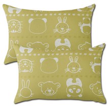 이코니하우스 토니모리 베개커버 2p + 베개솜 2p, 그린