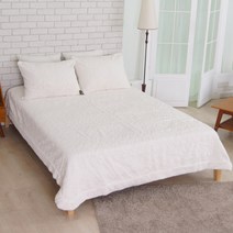 바이데코 효성 m2 초극세사 침대 스프레드 겸 이불, 아이보리