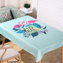 아울리빙 린넨 파라다이스 식탁보, D, 140 x 160 cm