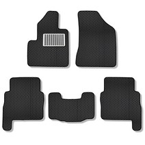 미소 이중 벌집 카매트 돌기형 현대 + 메탈 레이싱 발판패드, 산타페CM 2006~2007