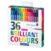 스테들러 트리플러스 화인라이너 수성펜 334C36, 36색, 1세트