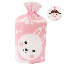 황씨네도시락 큐티 토끼봉투 40p + 체크타이 핑크 40p + 고깔걸 친구야생일 스티커 40p, 1세트