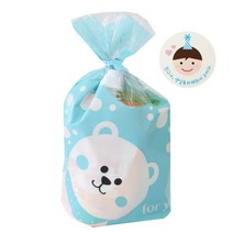 황씨네도시락 큐티 곰봉투 40p + 체크타이 블루 40p + 고깔보이 친구야생일 스티커 40p, 1세트