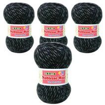 행복뜨기 노블레스 울 뜨개실 50g x 4p, 509 차콜