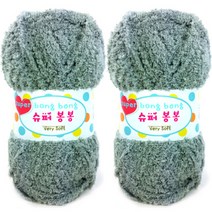 행복뜨기 슈퍼봉봉 뜨개실 2p, 2307 회색, 2개