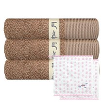 송월타월 뉴명품 타월 3p + 고양이 핸드타월 분홍 2p, 갈색, 1세트