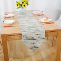 아리코 25 kitchen 유럽풍 테이블 러너, 우드 그레이, 6인(30 x 200 cm)